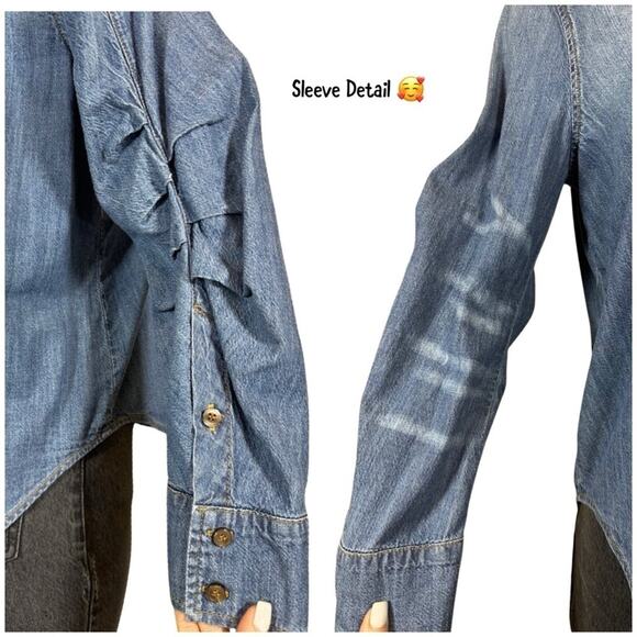 #T109 JONATHAN SIMKHAI STANDARD Ryder Denim Shirt $275 - Picture 13 of 14